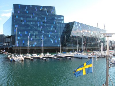 First view of Harpa, the concert hall that was finished despite the financial crash of 2008. 2015_08_07_Iceland _270.jpg