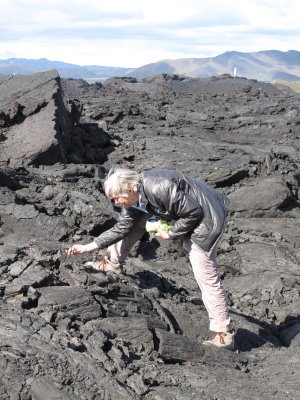 Sue on lava from the Krafla volcanic eruption (1975-1984) 2015_08_15_Iceland _2011.jpg