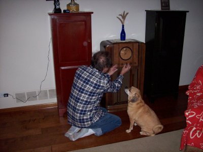 Dog 'n Me and the Silvertone.JPG