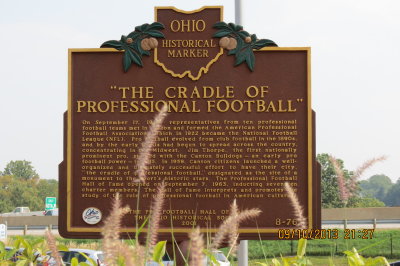 Ohio Historical Marker - The Cradle of Professional Football