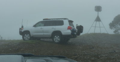 Mt Pinnibar, with weather turned nasty