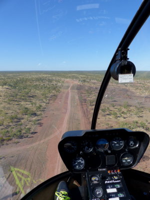 Coming in to land at  Maude Creek Airstrip