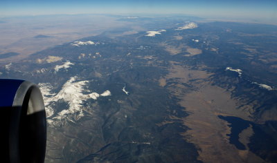 Flying over New Mexico, USA