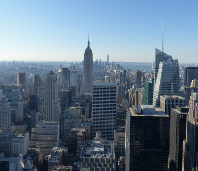 NY.Empire State Building and downtown from Top of the Rock