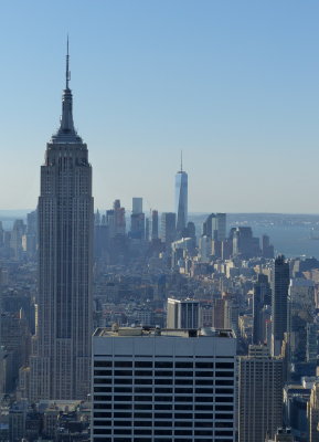 NY.Empire State Building and downtown from Top of the Rock