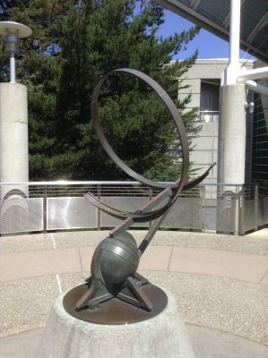 Sundial at entry to Chabot Space & Science Center