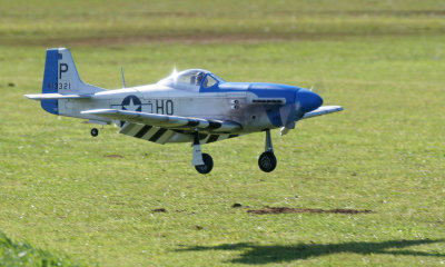 Justin's P51 with flaps down comes in to land IMG_0360