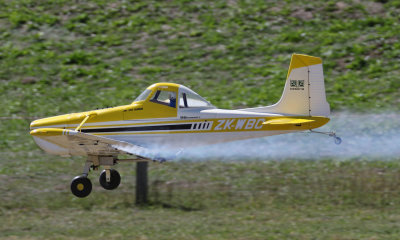 Steve Blackman's Cessna agwagon dusts the strip, 0T8A8702.jpg