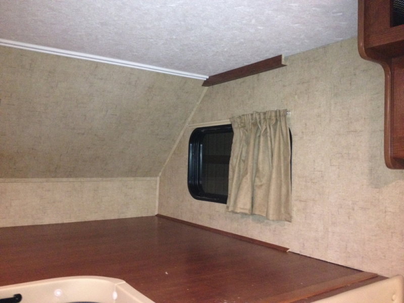 After removing entertainment center in overhead bunk area