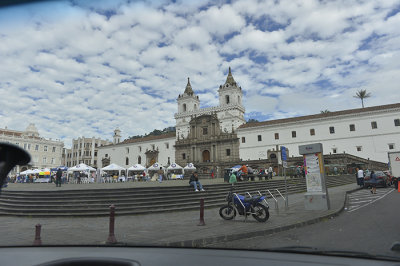 drive by Quito downtown