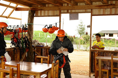 prepare for Zipline. Mindo