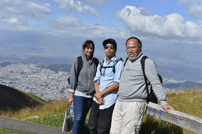 at the top of mountain .Quito