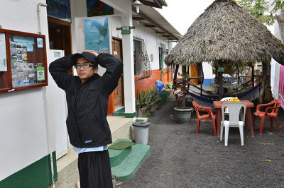 Andy at Posada del Caminante hostal .Isabela Island
