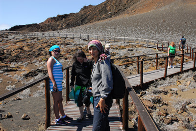 Landing and walking to the top