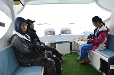 on boat back to Santa Cruz