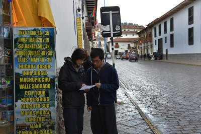 Arrive Cuzco looking for restaurant