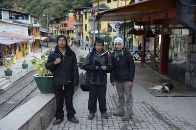 early morning the day climb Machu Picchu