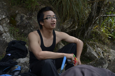 so tired after climbed Huayna Picchu