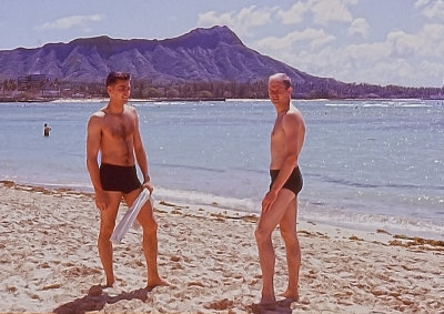Me at Waikiki and friend