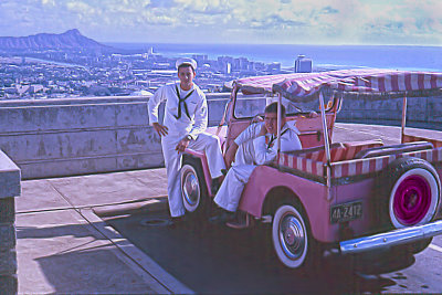 Diamond Head - with our rented jeep