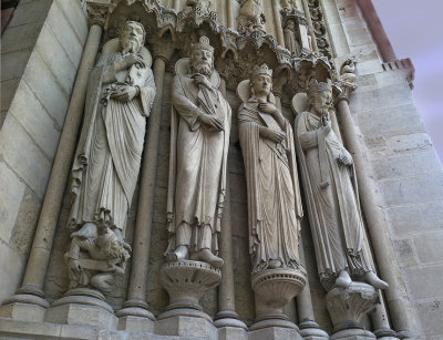 Sculpturing on Chapel, notice the one figure being squished bottom left.