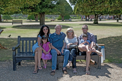 Us at Hampton Court, Roxana, Mirabelle, Me, Janet, Michael, and Benjamin.