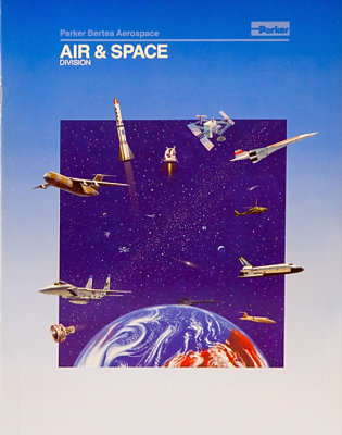 Cover illustration for Parker Bertea Aerospace - opaque watercolor