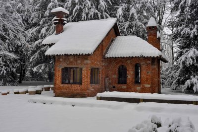 The house of children in the park with snow.jpg