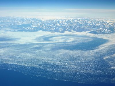 Southern Greenland from 35,000'