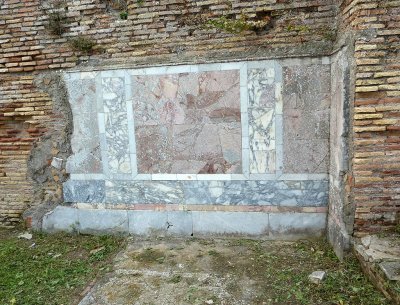 Original wall covering, Forum baths, Ostia Antica