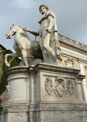 Castor at the entrance to the Piazza del Campidoglio, Rome