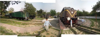 Rahil at National Railway Museum turntable (9 March 2013)