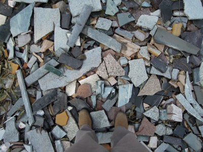 Discarded granite, Dehradun, India (2014)