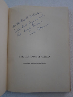 Cartoons of Cobean inscribed by Anne Cobean, Sam's wife