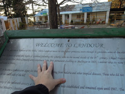 Welcome to Landour sign