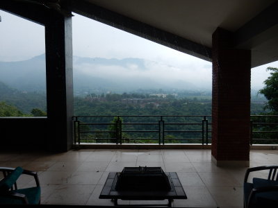 View of mountains from terrace