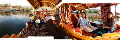Rahil and family on shikara ride Srinagar (Aug 2015)