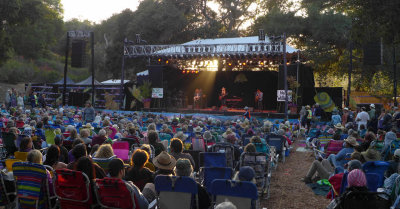 The sun gets low, as Holly Williams plays at Live Oak 2014