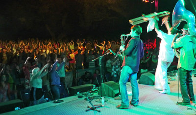 Happy crowd