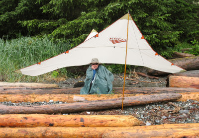 Rainy camp on Spring Island