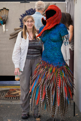 MM with feather art by Lorra Lee Rose, Feather Fantasies