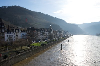 from the pedestrian bridge over the Mosel