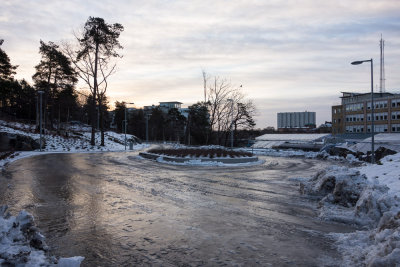 Icy streets makes walking dangerous