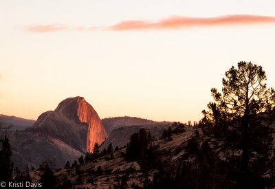 Sunset on Half Dome from Olmstead Point