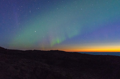 A little northern light 1 hour after sunset.