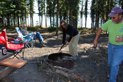 Great camp at Deadman Lake, Alaska