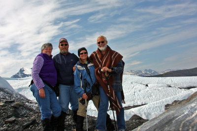 Carol, Bob, Mary Helen, Steve, Matanuska Glacier