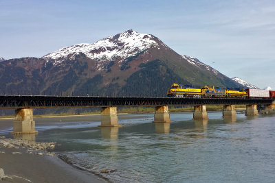 Alaska train near Portage