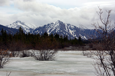 The frozen Talkeetna River