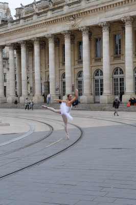Ballet Dancer in front of the Grand Theater